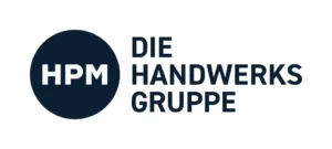 Logo der HPM Handwerksgruppe mit dem Schriftzug in Schwarz auf weißem Hintergrund.